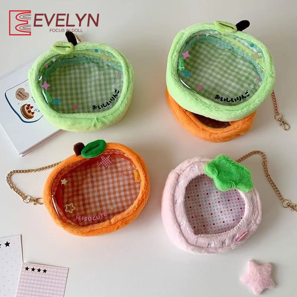 Evelyn Original Strawberry Baby Plush ItaBag Cartoon Storage Bag Suitable for 15cm dolls Walking Baby Pain Bag
