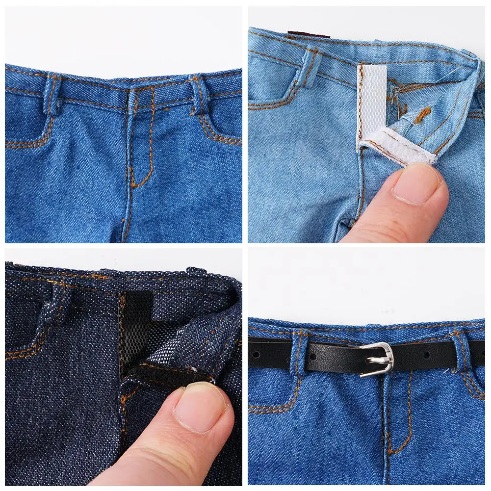 Doll Clothes 1/6 Scale Jeans 12" Scale Pants Doll Pants Man Toy Decor