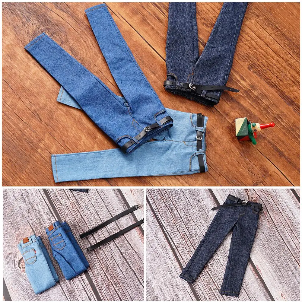 Doll Clothes 1/6 Scale Jeans 12" Scale Pants Doll Pants Man Toy Decor