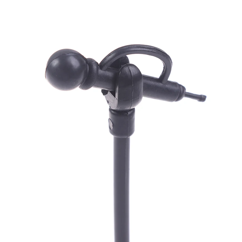 Black Dollhouse Microphone Cute Mini Plastic Microphone Model Dollhouse Miniature Furniture Accessories