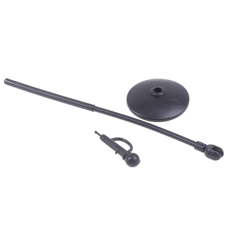Black Dollhouse Microphone Cute Mini Plastic Microphone Model Dollhouse Miniature Furniture Accessories