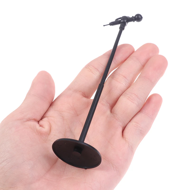 Black Dollhouse Microphone Cute Mini Plastic Microphone Model Dollhouse Miniature Furniture Accessories