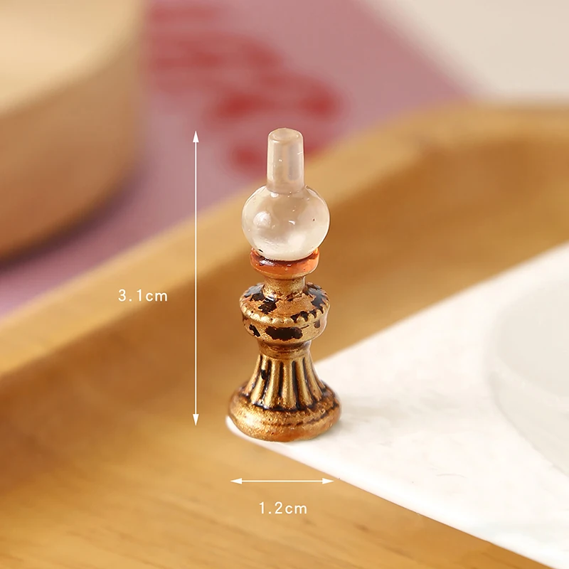 Dollhouse Retro Wall Lamp Oil Lamp Model Kit, 5Pcs Child Pretend Play Toys