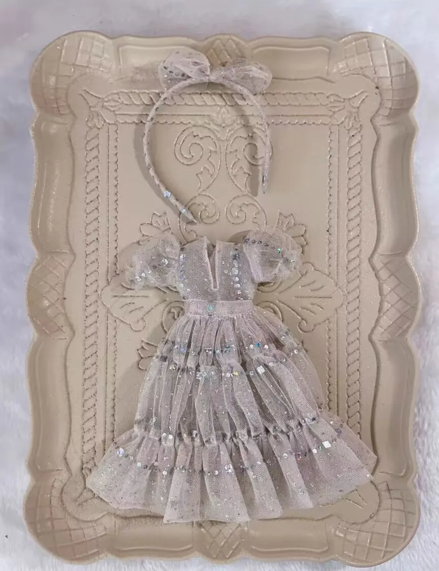 2pcs 2026 lace French style Headband + Main Dress for Blythe (Fit for Lulu,ymy24,Ob22,24,26,zone, Jenny)