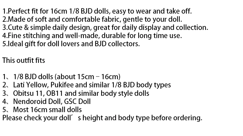 Pastel Harajukuc Style Outfit Clothing For 16 17cm 1/8 BJD OB11 Doll Korean Kawaii Leopard Print Clothes Dress Pants Accessories