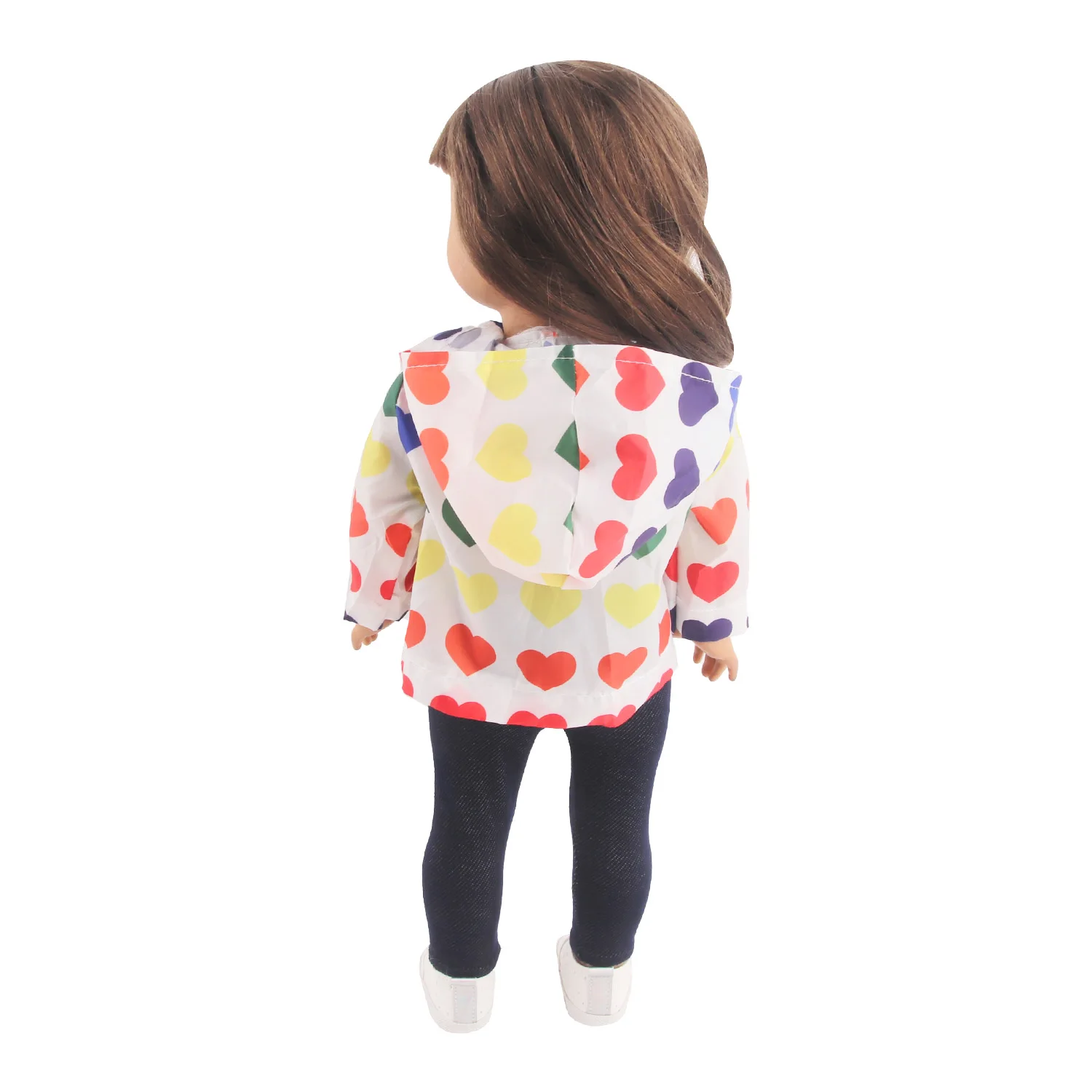 Cute 18 Inch Doll Clothes Outfits,Heart Raincoat, Flamingo Romper, Pink Lace Dress For 43cm Baby Newborn,OG Girl Dolls Kid Gift