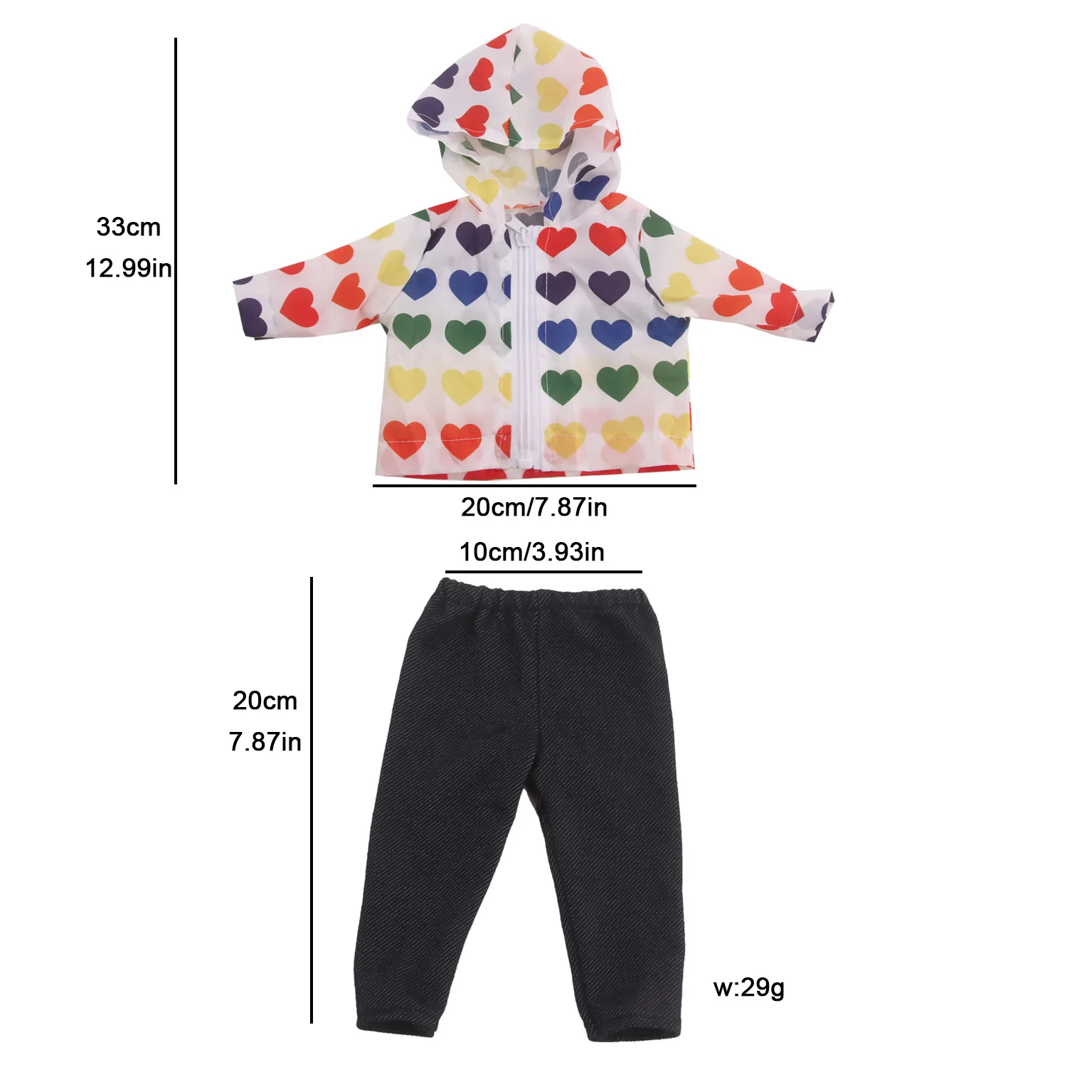 Cute 18 Inch Doll Clothes Outfits,Heart Raincoat, Flamingo Romper, Pink Lace Dress For 43cm Baby Newborn,OG Girl Dolls Kid Gift