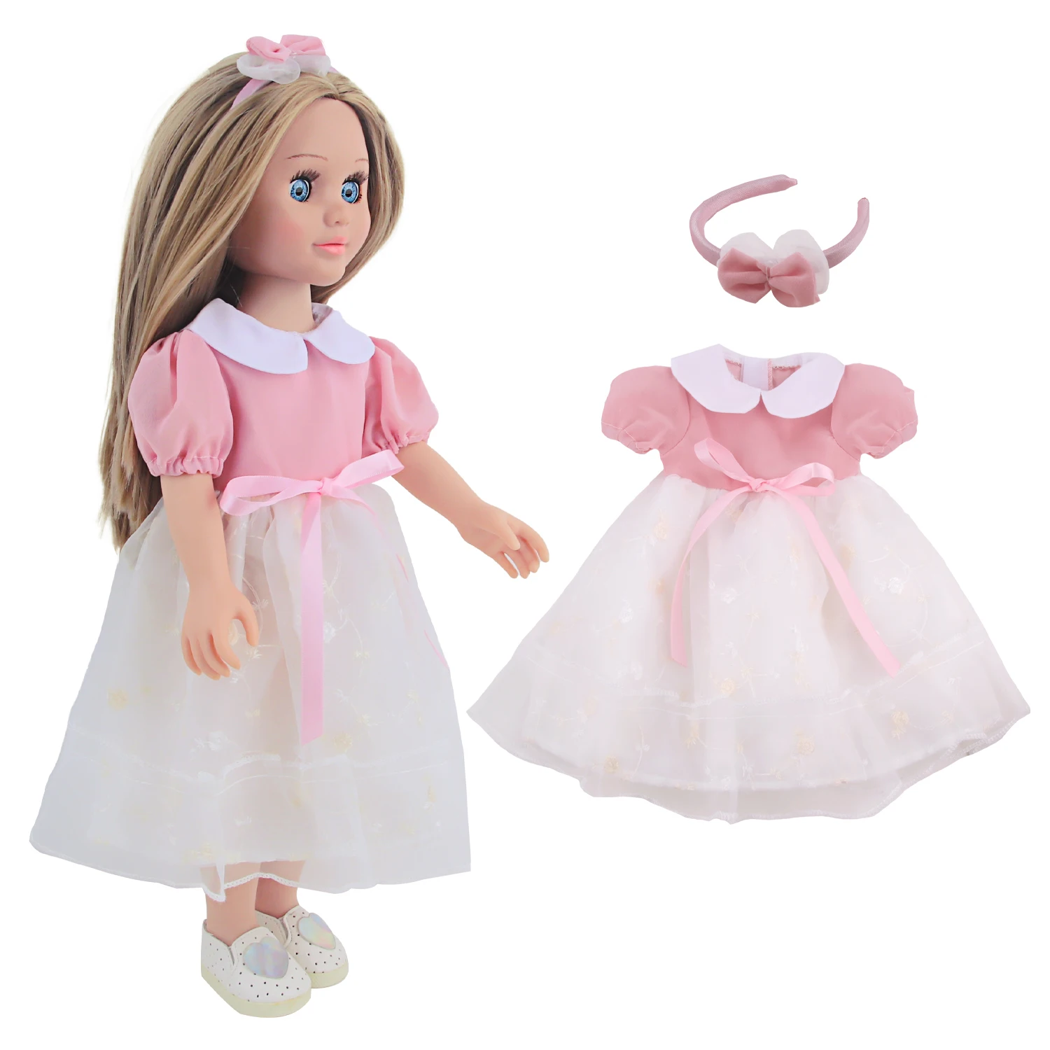 Cute 18 Inch Doll Clothes Outfits,Heart Raincoat, Flamingo Romper, Pink Lace Dress For 43cm Baby Newborn,OG Girl Dolls Kid Gift