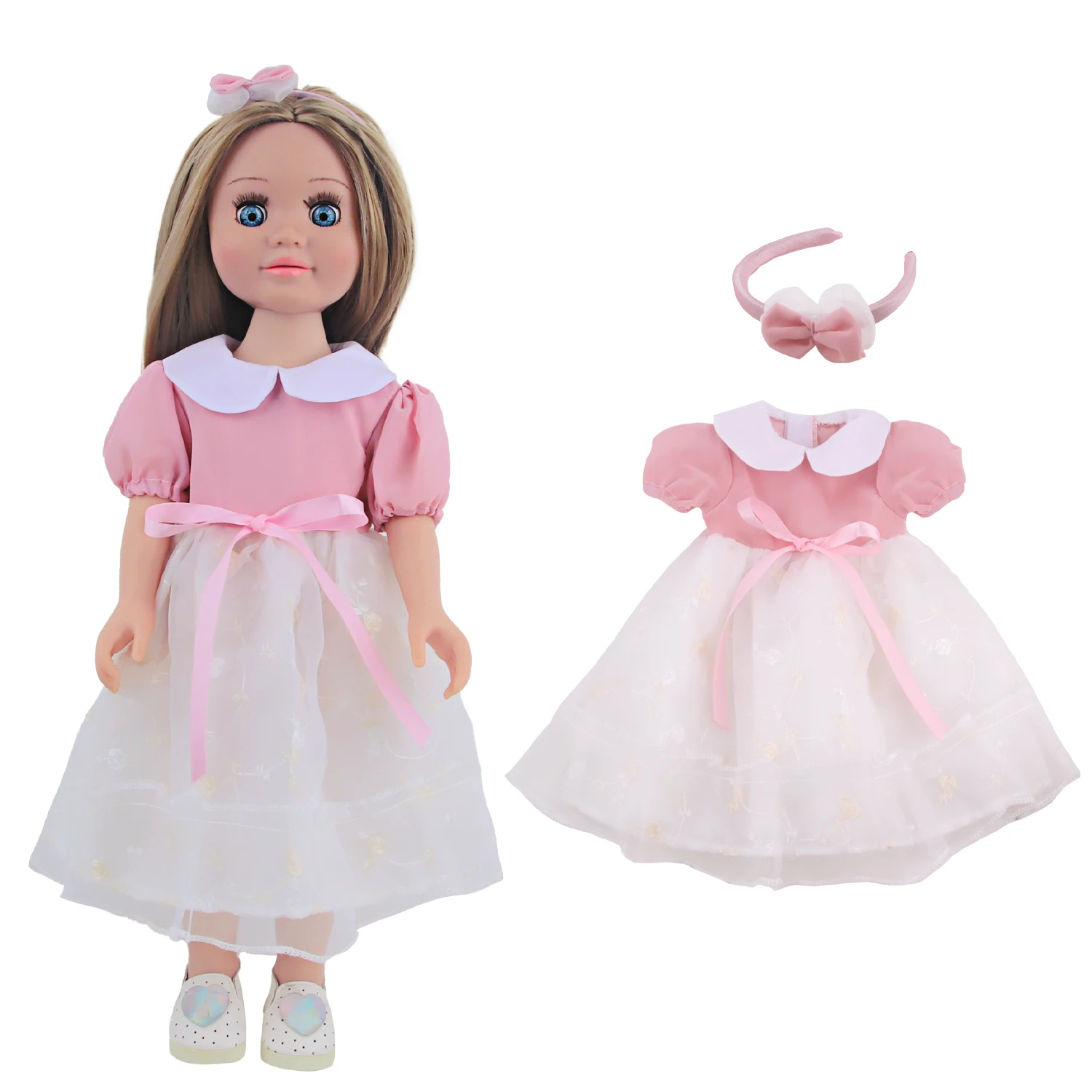 Cute 18 Inch Doll Clothes Outfits,Heart Raincoat, Flamingo Romper, Pink Lace Dress For 43cm Baby Newborn,OG Girl Dolls Kid Gift