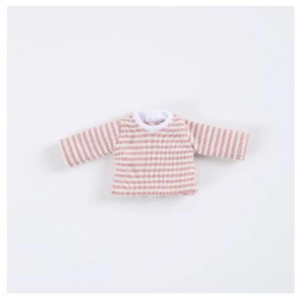 DIY Handmake Stripe Tops Cute 5 Colors T-shirt Casual Clothes Suits for 1/12 BJD Dolls/for 1/11 OB11 Dolls