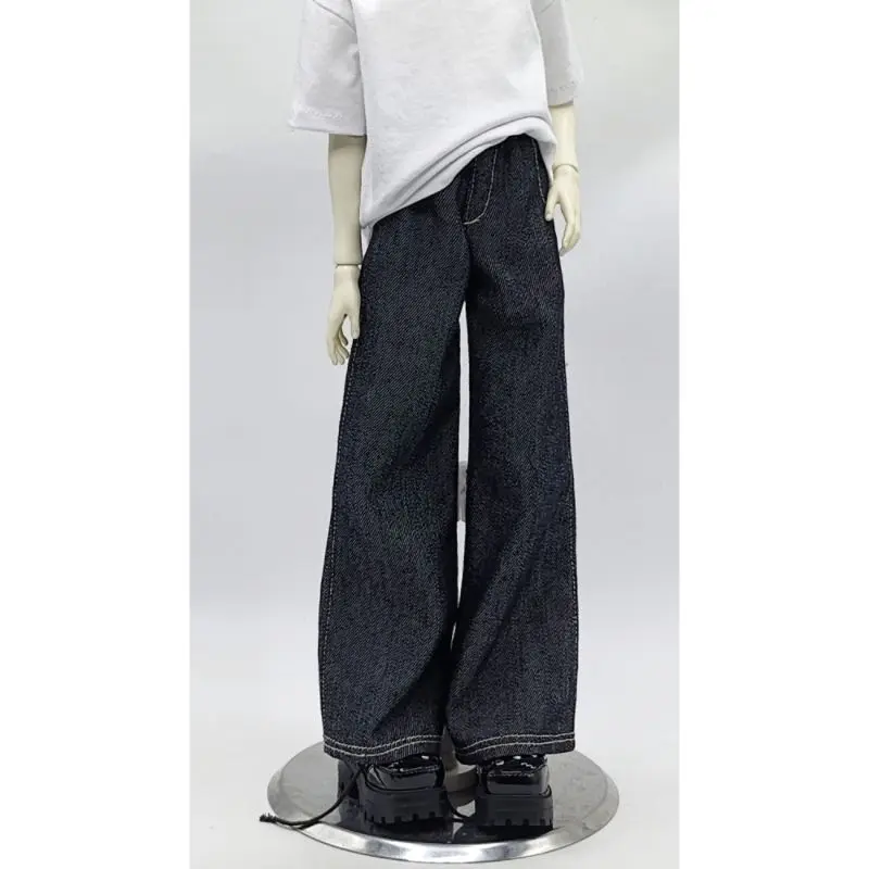 Fashion 1/4 Doll's Clothes for 45cm Bjd Doll Long Pants Jeans T-shirt Dress Up Toys Play House Gift Doll Accessories, No Doll