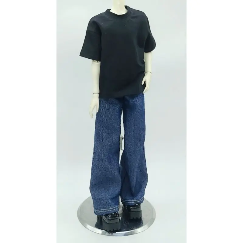 Fashion 1/4 Doll's Clothes for 45cm Bjd Doll Long Pants Jeans T-shirt Dress Up Toys Play House Gift Doll Accessories, No Doll