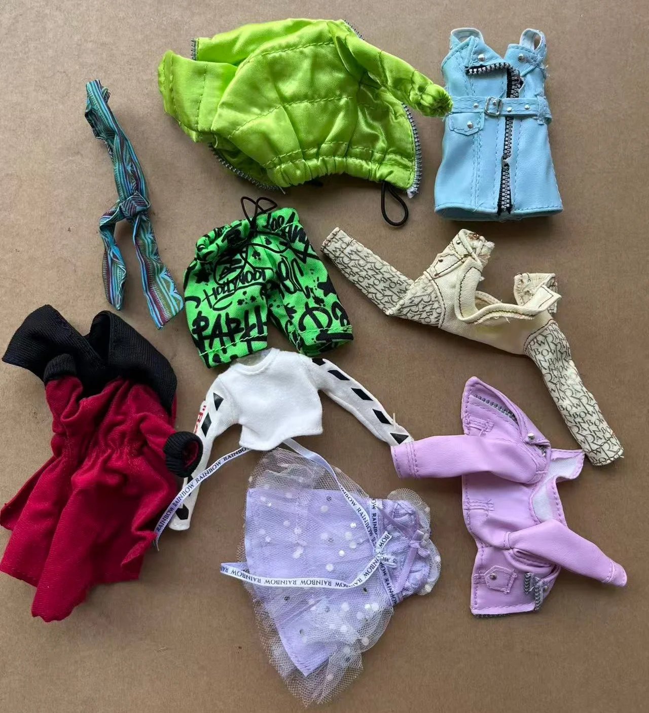 Rainbow Doll Dress Coat Pants Hoodies 1/6 Doll Original Decors DIY Doll Headbands Shoes Doll Parts