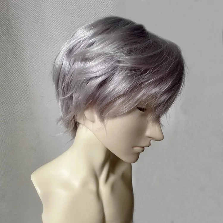 (Sweet Janie Store)BJD Wigs Short Hair for 1/3 1/4 1/6 Dolls SD MSD MDD Yosd Mohair Wigs Doll Black Blue Purple Gold Hair