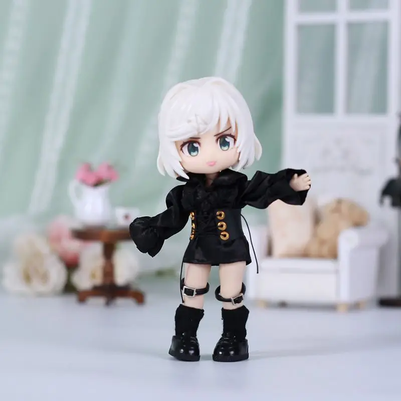 For Obitsu 11 Doll Goth Shirt Clothes Suit For OB11 Gsc 1/12 Bjd Molly YMY Doll Cloth Doll Outfit Dress Up