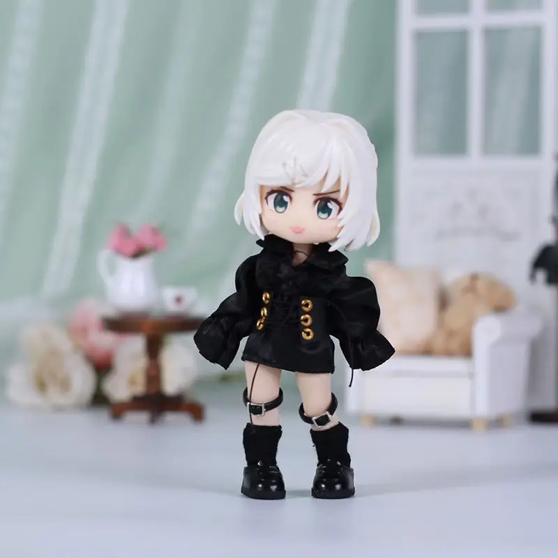 For Obitsu 11 Doll Goth Shirt Clothes Suit For OB11 Gsc 1/12 Bjd Molly YMY Doll Cloth Doll Outfit Dress Up