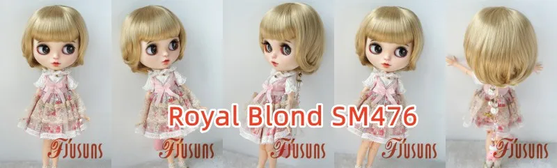 Jusuns QBaby Blythes Wig JD190 9-10inch 10-11inch Short Smart Wave Cut Synthetic Mohair BJD Hair Porcelain doll Accessories