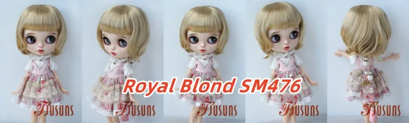 Jusuns QBaby Blythes Wig JD190 9-10inch 10-11inch Short Smart Wave Cut Synthetic Mohair BJD Hair Porcelain doll Accessories