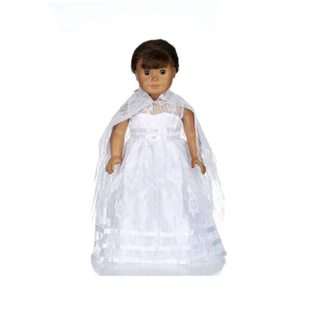 Doll Wedding Dress Series 18 inch Girl Long Wedding Dress Doll Dress Accessories