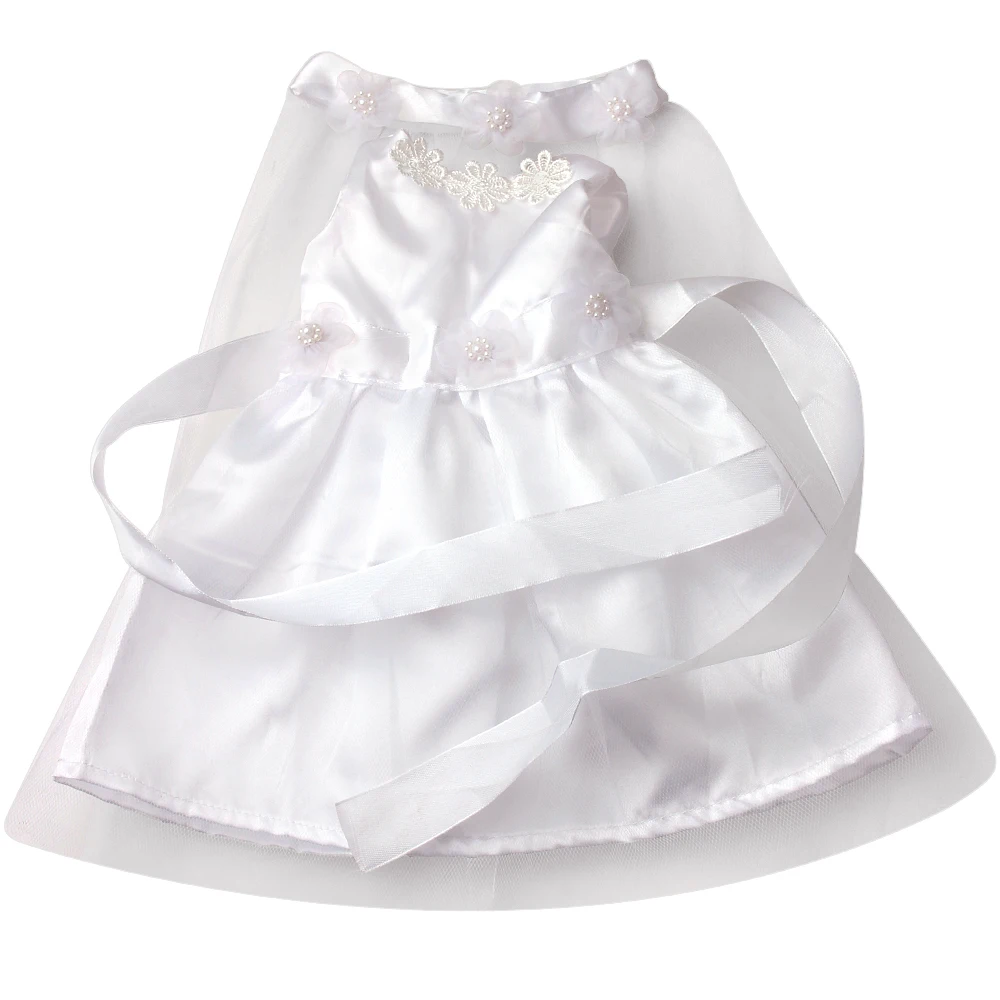 Doll Wedding Dress Series 18 inch Girl Long Wedding Dress Doll Dress Accessories