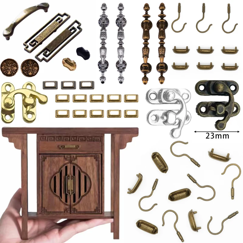Dollhouse Mini Handles , Miniature DIY Tags, Mini Buckles and Locks, Blythe New Diy Miniature Dollhouse Accessory Models
