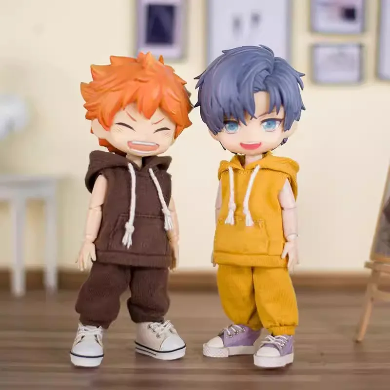 For P9 Obitsu 11 Sports Casual Hoodie Pants For 1/12 OB11 ufdoll YMY Molly Body Doll Cloth Doll Outfit Clothes