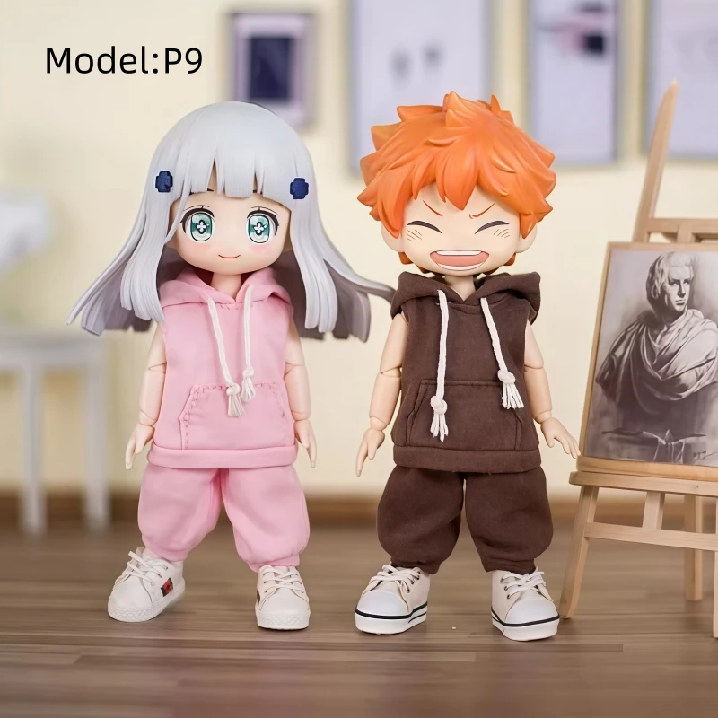 For P9 Obitsu 11 Sports Casual Hoodie Pants For 1/12 OB11 ufdoll YMY Molly Body Doll Cloth Doll Outfit Clothes