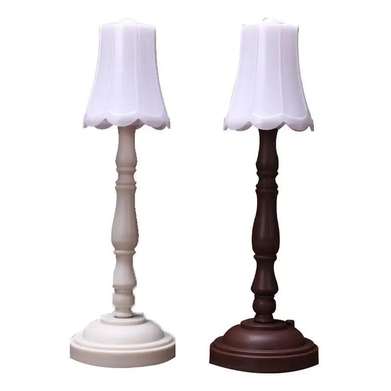 1/6 Scale LED Desk Lamp White Mini Furniture Dollhouse Accessory for Hot Toys BJD Figure Kids Pretend Play