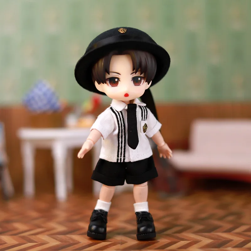 For Obitsu 11 Doll Cute British School Uniform Clothes Suit For OB11 Gsc 1/12 Bjd Body Outfit Clothes Gift Idea