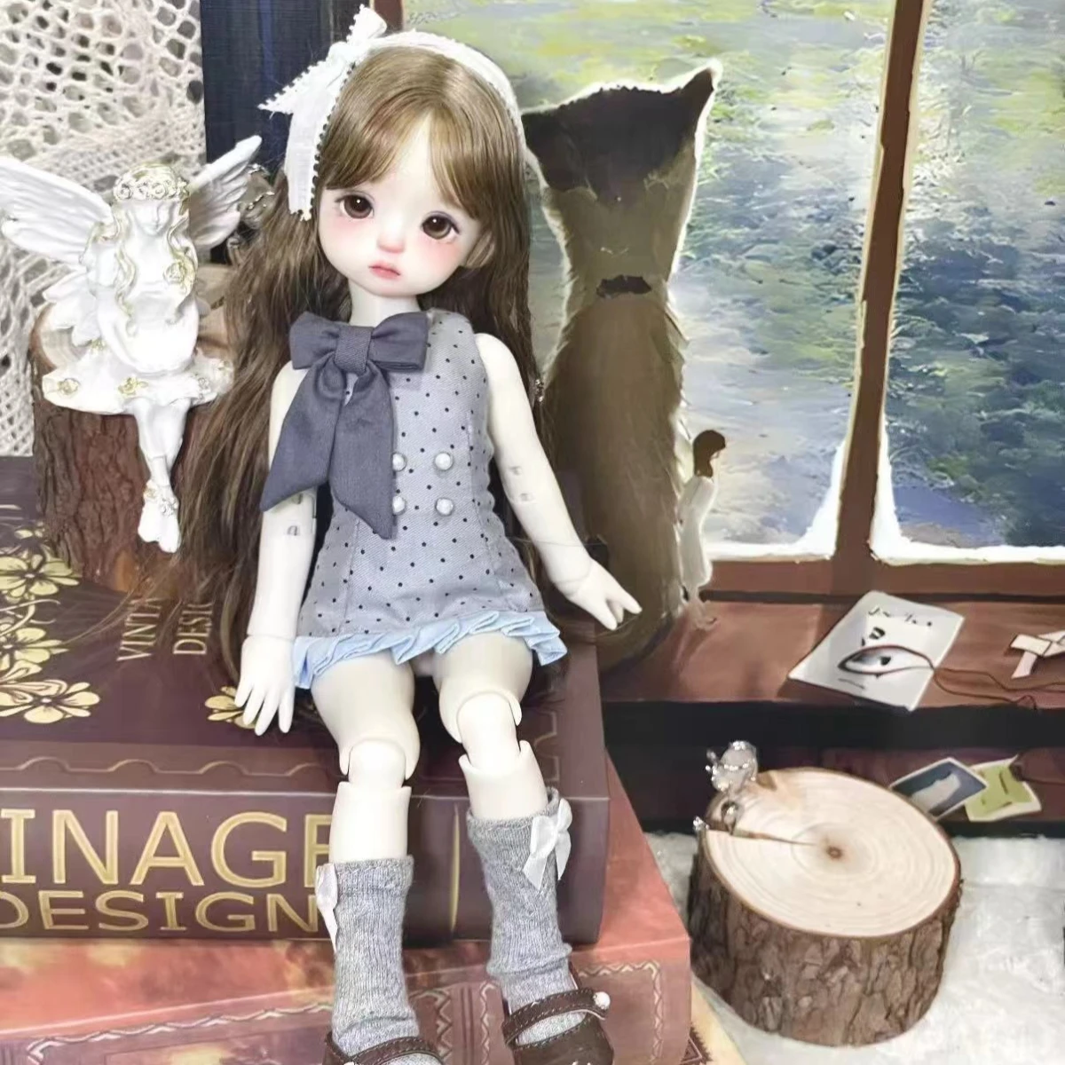 New 1/6 1/4 Doll's Clothes for 30/45cm Bjd Doll Fashion Dress Girl Toys Play House Dress Up Gift Cute Doll Accessories, No Doll
