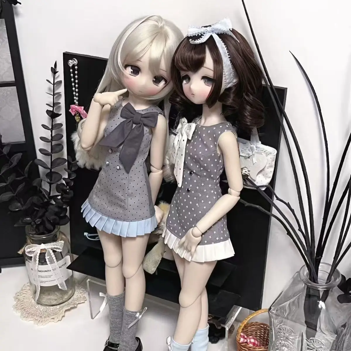 New 1/6 1/4 Doll's Clothes for 30/45cm Bjd Doll Fashion Dress Girl Toys Play House Dress Up Gift Cute Doll Accessories, No Doll