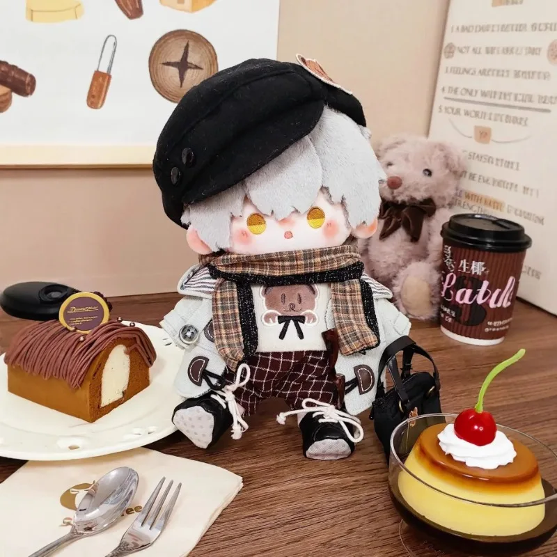 20cm Anime Game Honkai: Star Rail Caelus Kawaii Cosplay Soft Cotton Doll Body With Skeleton Cartoon Dress Up Toy Figures Gifts