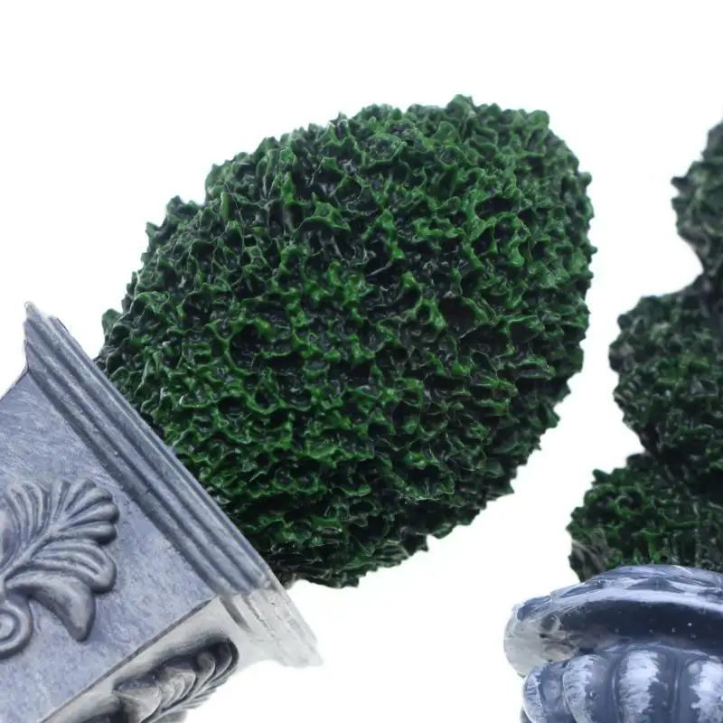 1/12 Dollhouse Simulation Plant Potted Model Miniature Twisted Artificial Plant Spiral Faux Greenery for Landscape Desktop Decor