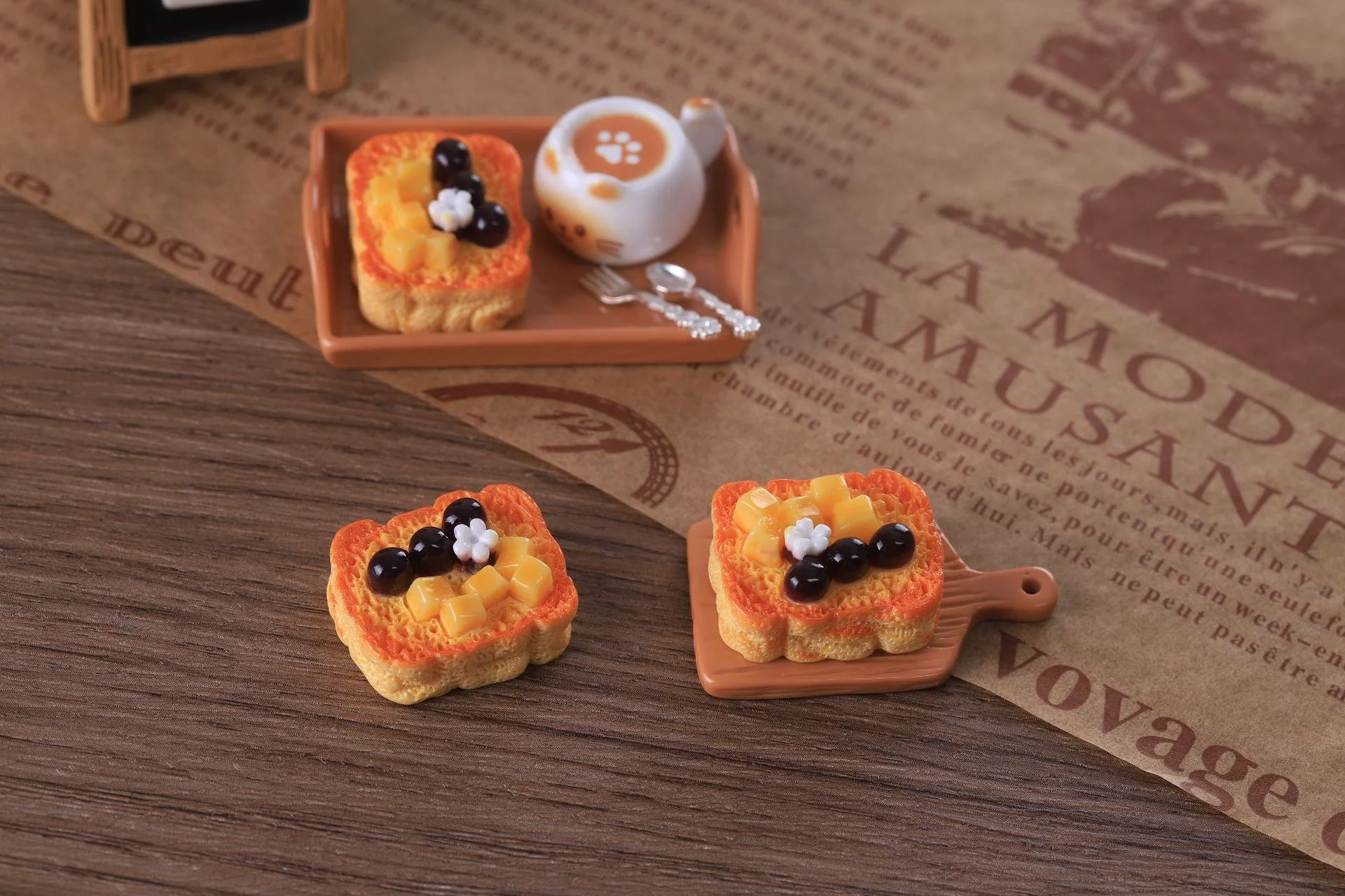 10pcs Miniature food toys, cakes, DIY resin accessories, doll houses, bakery decorations