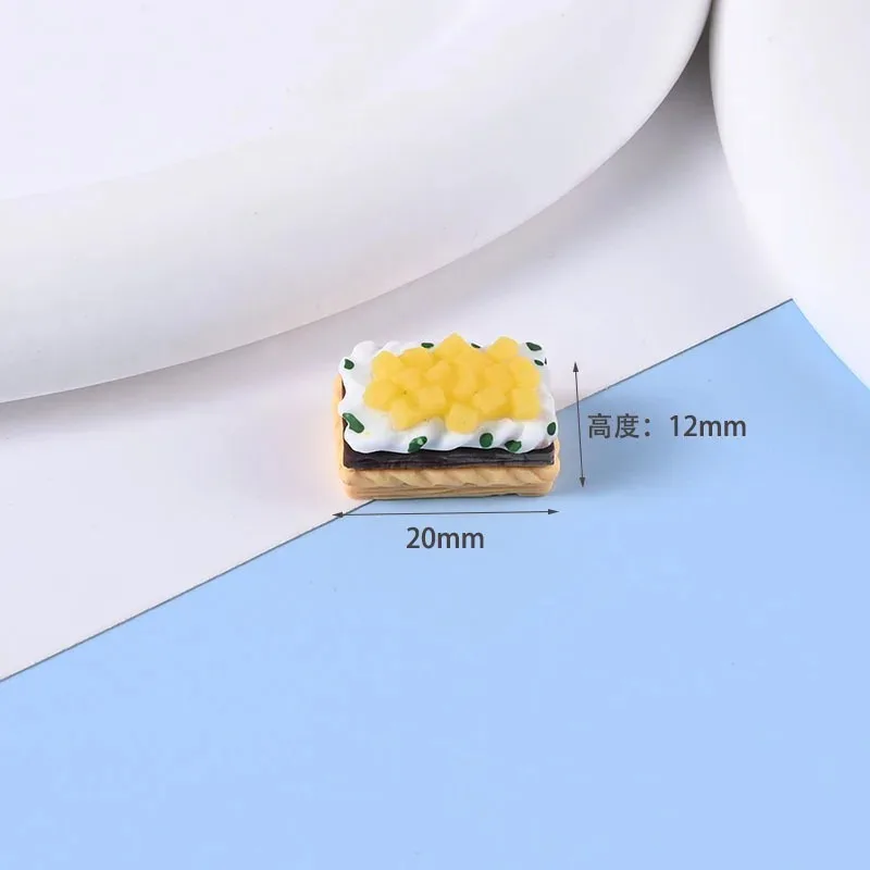 1:12 Scale Dollhouse Miniature Food 10Pcs Resin Breakfast Bread Cake Coffee Accessories