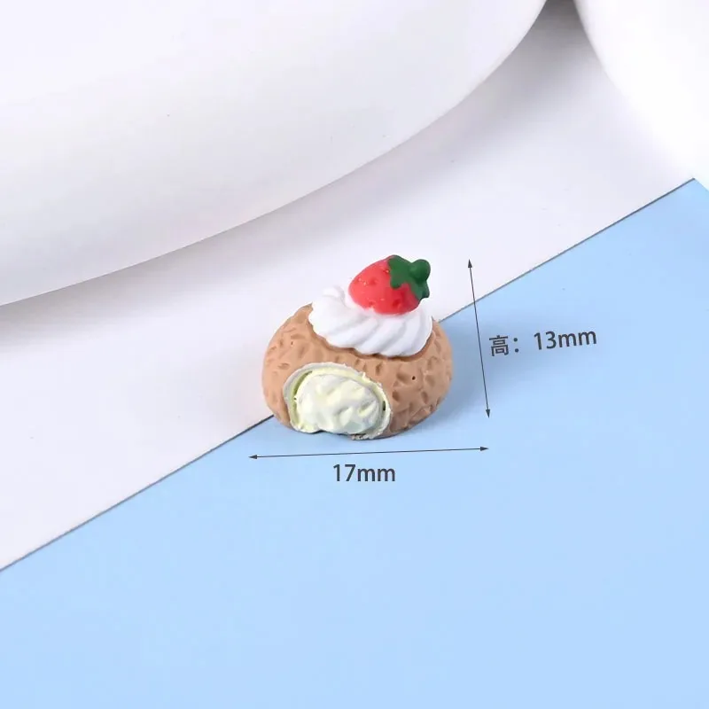 1:12 Scale Dollhouse Miniature Food 10Pcs Resin Breakfast Bread Cake Coffee Accessories