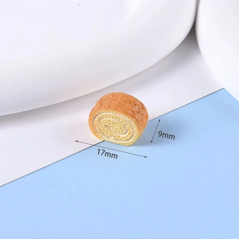 1:12 Scale Dollhouse Miniature Food 10Pcs Resin Breakfast Bread Cake Coffee Accessories