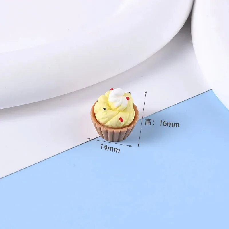1:12 Scale Dollhouse Miniature Food 10Pcs Resin Breakfast Bread Cake Coffee Accessories