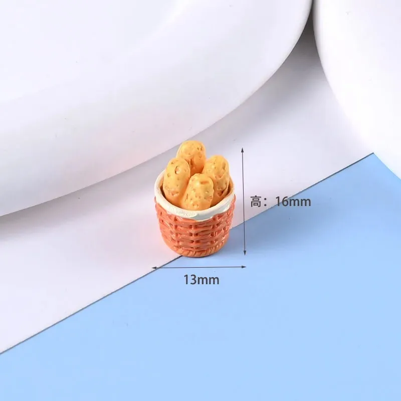 1:12 Scale Dollhouse Miniature Food 10Pcs Resin Breakfast Bread Cake Coffee Accessories