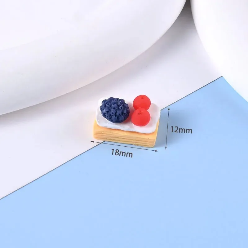 1:12 Scale Dollhouse Miniature Food 10Pcs Resin Breakfast Bread Cake Coffee Accessories