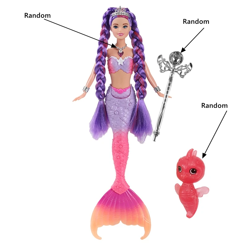 Hot Sale 14 Inch Mermaid Doll Toys Lighting Singing Music Toy Fast Shipping Things Children' DIY Play Toy Birthday Present