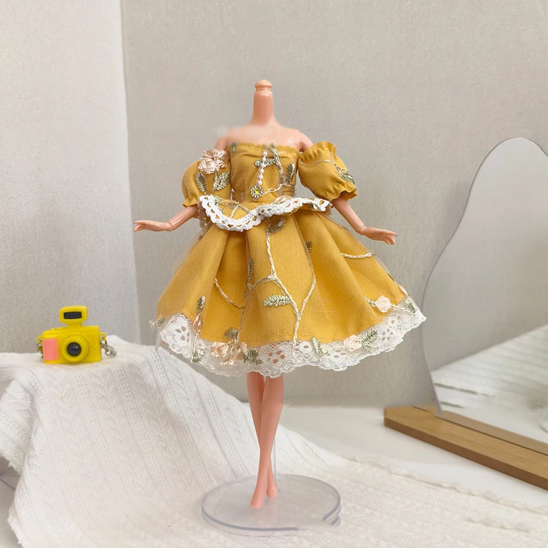 Fashion Doll Dress Clothes 30cm Doll Princess Dress Vintage Lace Group Elegant Dress Set For 1/6 BB FR Doll Toys Accessories