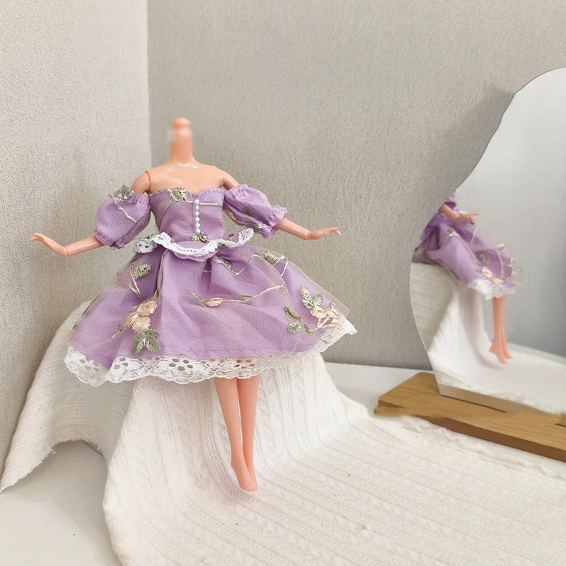 Fashion Doll Dress Clothes 30cm Doll Princess Dress Vintage Lace Group Elegant Dress Set For 1/6 BB FR Doll Toys Accessories