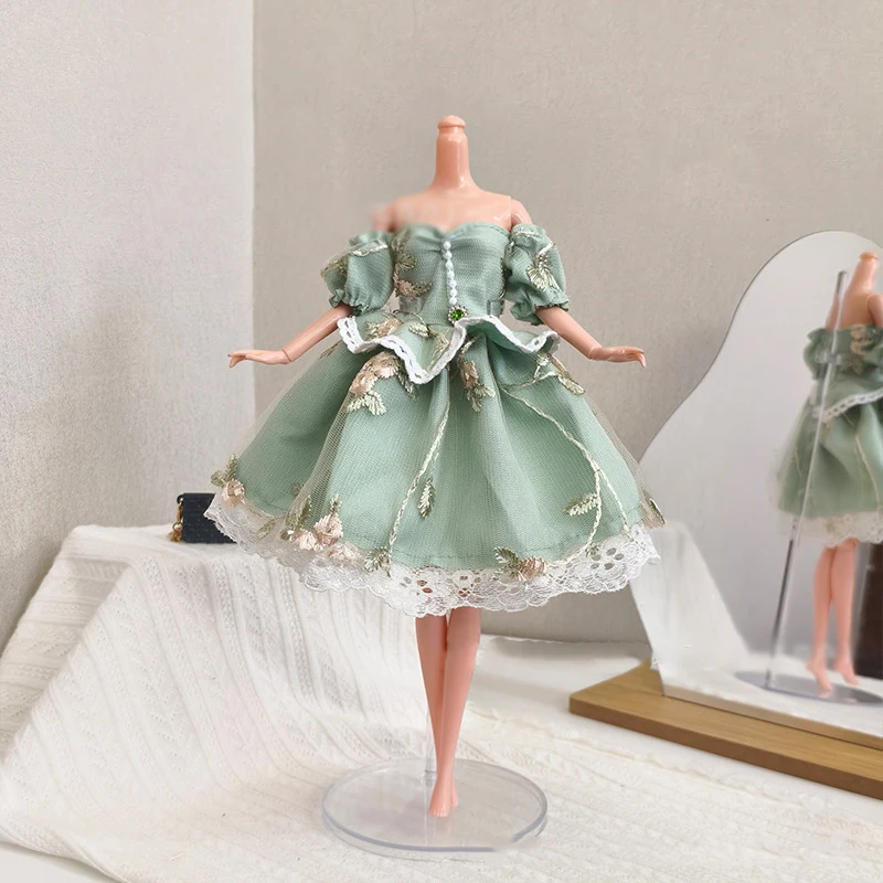 Fashion Doll Dress Clothes 30cm Doll Princess Dress Vintage Lace Group Elegant Dress Set For 1/6 BB FR Doll Toys Accessories