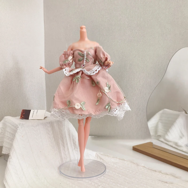 Fashion Doll Dress Clothes 30cm Doll Princess Dress Vintage Lace Group Elegant Dress Set For 1/6 BB FR Doll Toys Accessories