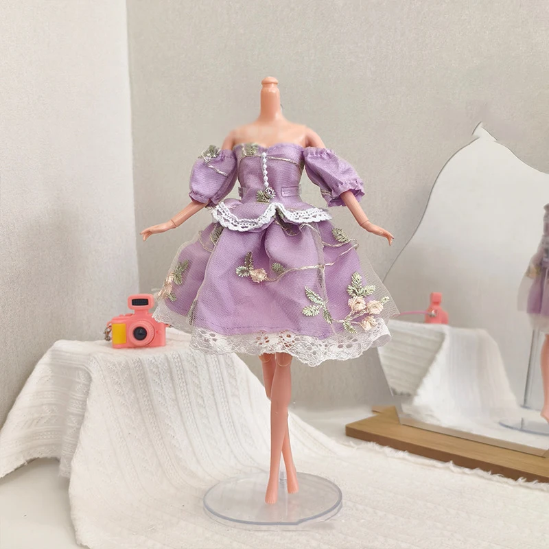 Fashion Doll Dress Clothes 30cm Doll Princess Dress Vintage Lace Group Elegant Dress Set For 1/6 BB FR Doll Toys Accessories