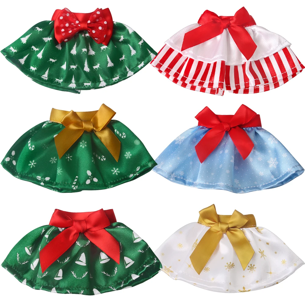 30CM Christmas Doll Skirts Colorful and Diverse Small Skirts Children's Favorite Doll Clothing Suitable for 30CM Christmas Dolls