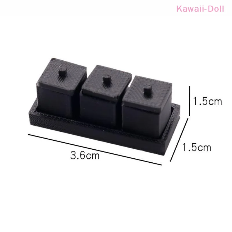 1/12 Dollhouse Mini Seasoning Jar Model Dollhouse Kitchen Decoration Toys Dolls House Micro Scene Accessories Pretend Play Toys