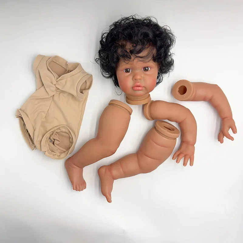 22Inch Already Painted Kits/Unpainted Kit Reborn Ellie Doll Kit Soft Touch Fresh Color DIY Doll Parts With Cloth Body