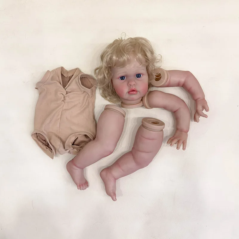 22Inch Already Painted Kits/Unpainted Kit Reborn Ellie Doll Kit Soft Touch Fresh Color DIY Doll Parts With Cloth Body